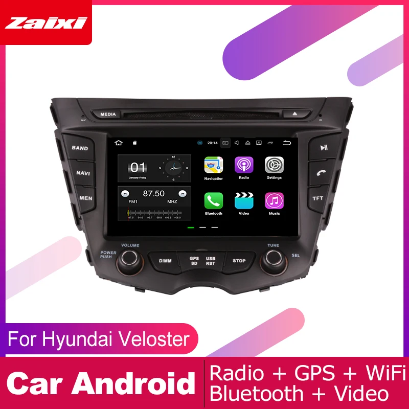 Автомобильный DVD плеер ZaiXi 2 DIN GPS навигатор Navi для Hyundai Veloster 2010 ~ 2013 мультимедийная