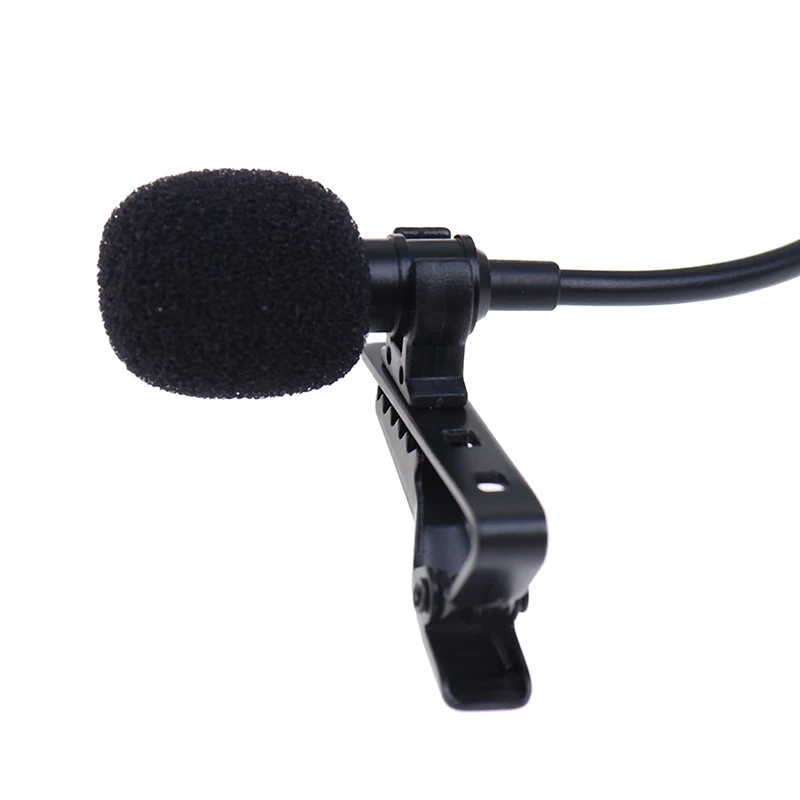 

Portable USB Mini Microphone 2m Lapel Lavalier Mic Clip-on Buttonhole Microphone