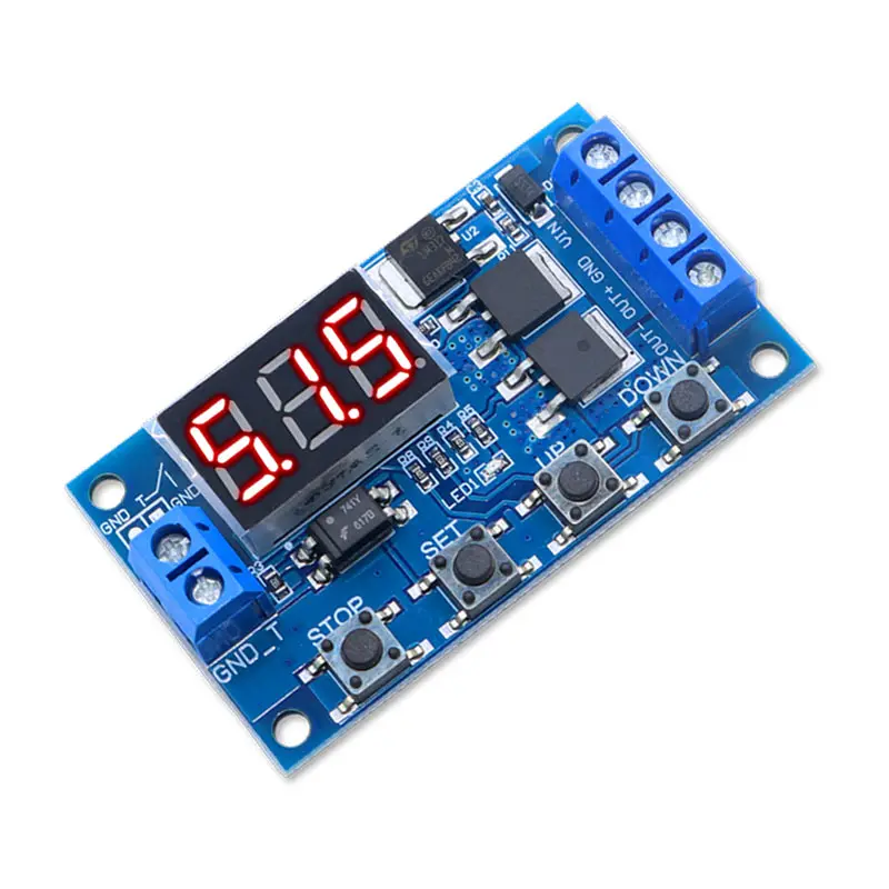 Dual MOS tube control board instead of relay module 12V 24V trigger cycle timing delay switch circuit 1Pcs | Электронные