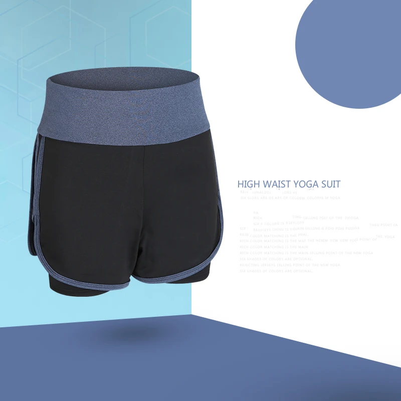 

Женские спортивные шорты из полиэстера, с высокой талией, летние повседневные Леггинсы для йоги, анти-светильник, 2020