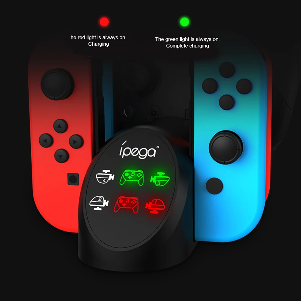 Зарядная док станция Ipega PG 9187 6 в 1 подставка для Nintendo Switch Joy Con Pro дисплей режиме