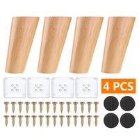 4 pcs cone angled solid wood furniture legs inclined cone sofa bed cabinet table and chair replacement accessories