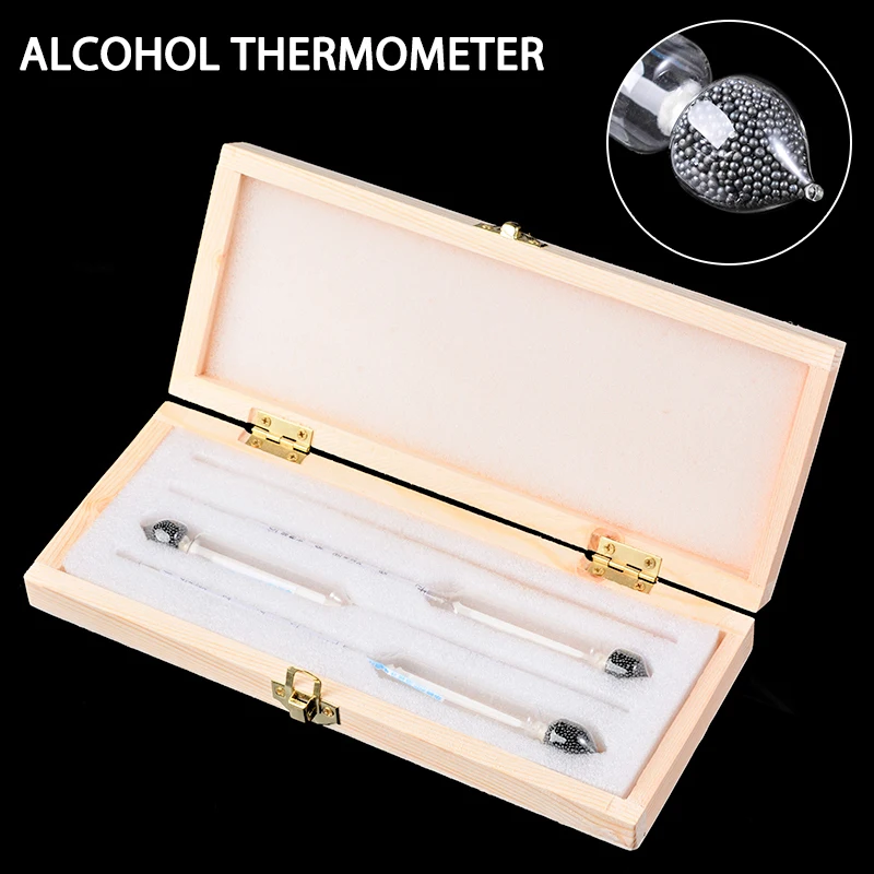 3pcs Alcohol Hydrometer Home Brew Beer Wine Meter + Thermometer Conversion Table Tester | Инструменты