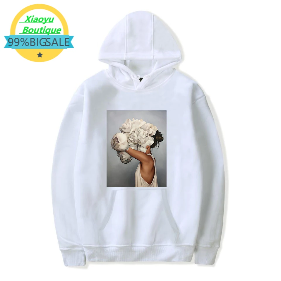 

Flowers Feather Hoodies Women/Men Fashion Sweatshirt Pullover Harajuku Hoodie Male Clothes Tops Autumn Winter Hoodies Sweatshirt
