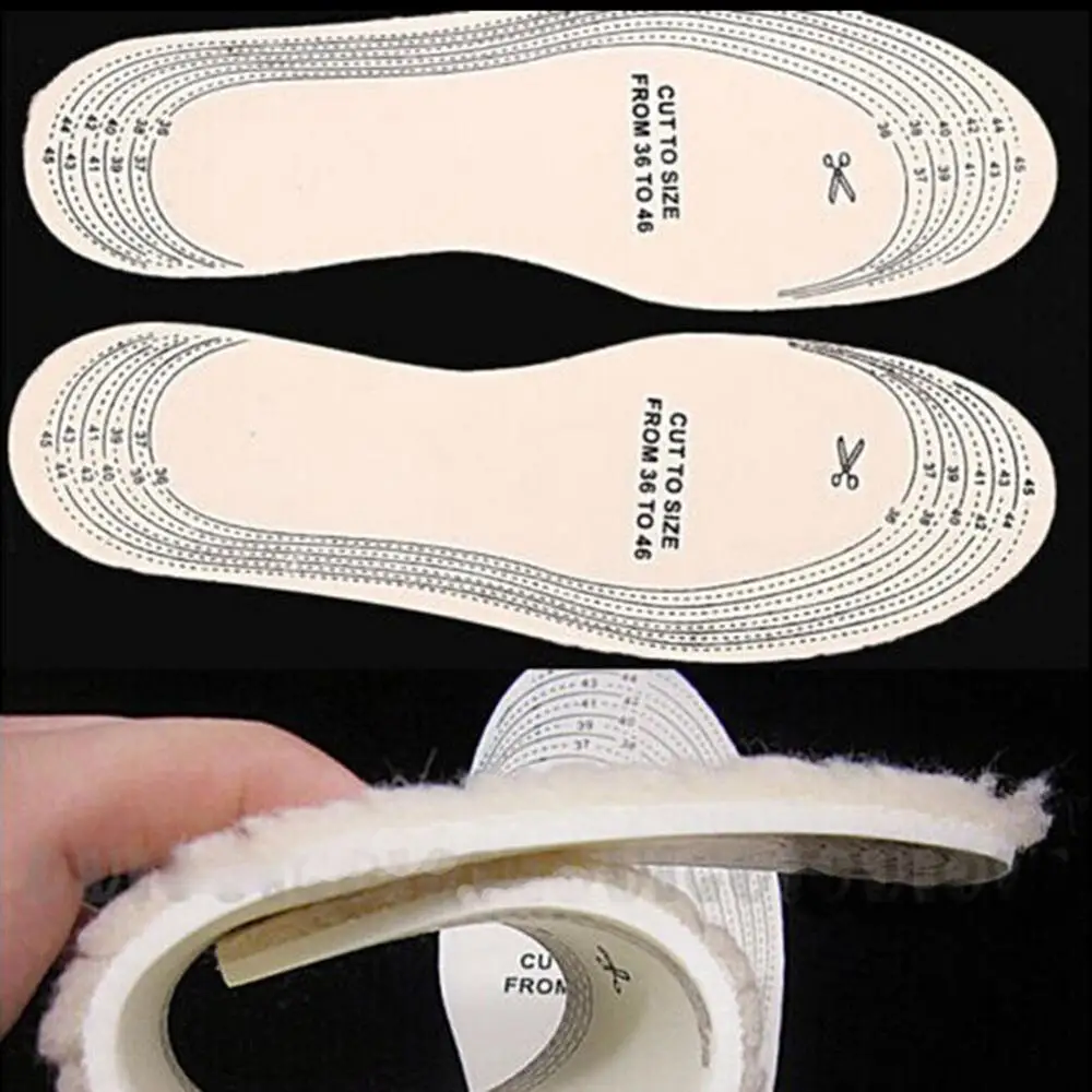 Winter Wool Warm Heated Insoles Thermal Thickened Keeping Shoes Pad For Men And Women insole |