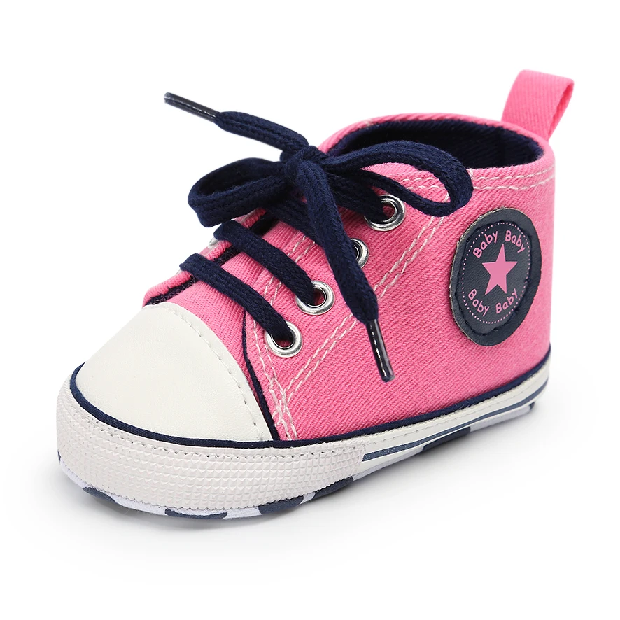 Toddler Baby Shoes Kids Boys Girls Soft Sole Canvas Crib Shoes Anti-slip Sneakers Prewalkers Causal Shoes