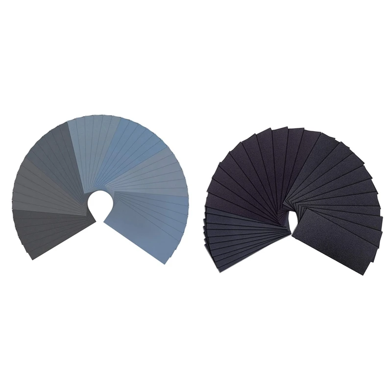 

30Pcs 80 120 220 Grit Assorted Sanding Sheets With 42PCS Sandpaper Sand Paper Wet Dry Sanding Paper