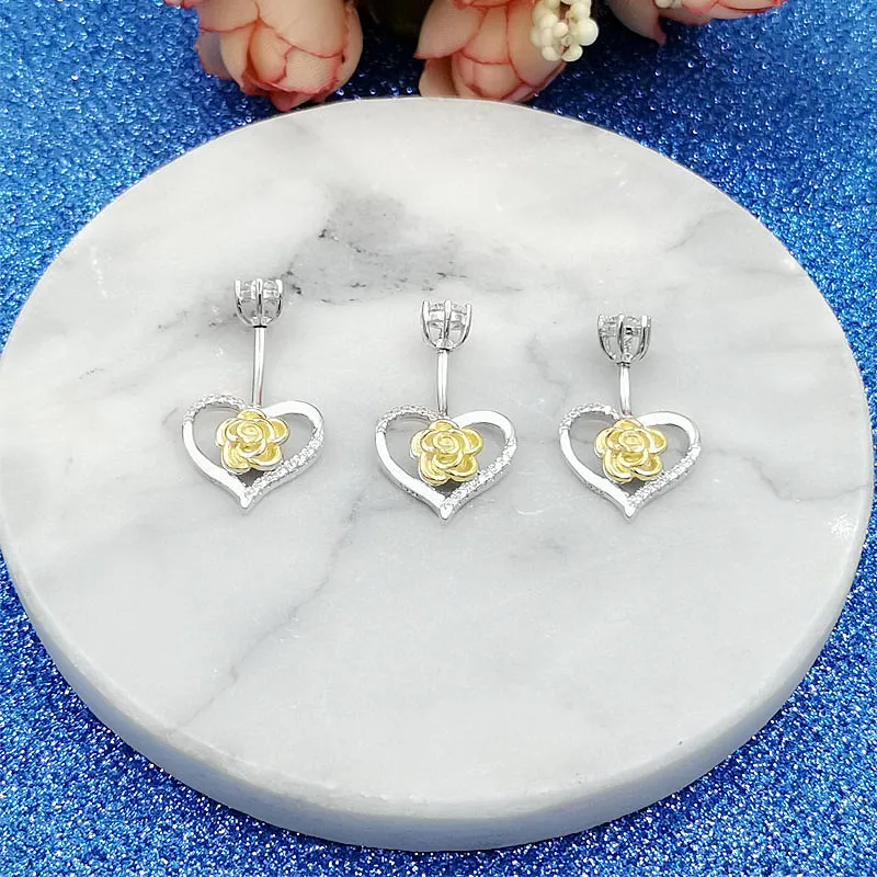 Пирсинг в пупок Женский из серебра украшения для кузова пробы