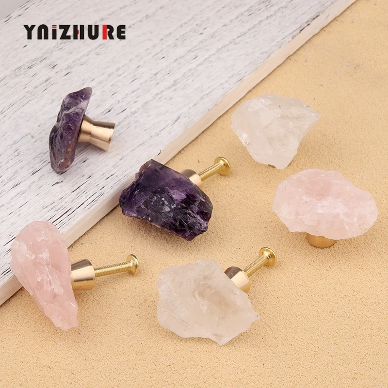 Брендовая Новинка роскошные натуральные грубые кристаллы аметист розовый кварц