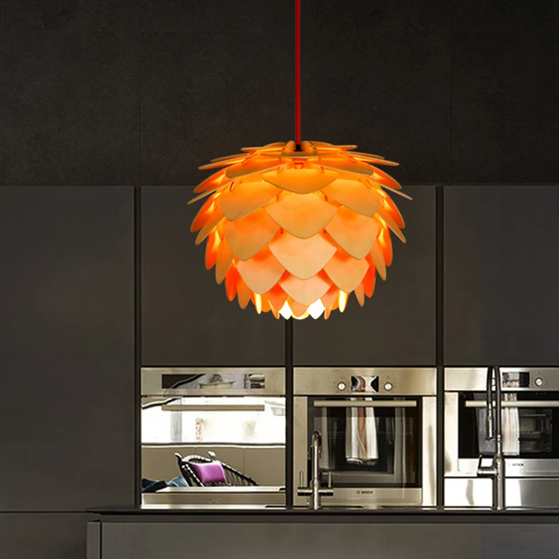 Деревянная Скандинавская декоративная лампа столовая кафе гостиная спальня