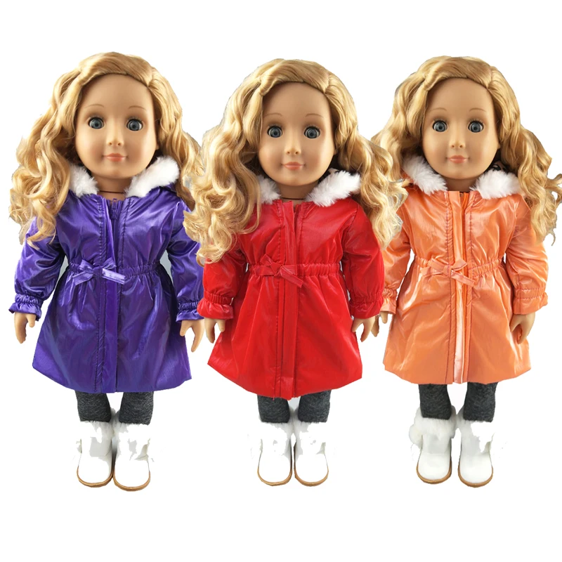 

18 Inch Doll Clothes Long coat leggings for 43cm Baby new born Dolls Jacket Clothes Children bebe Doll Toys outfits