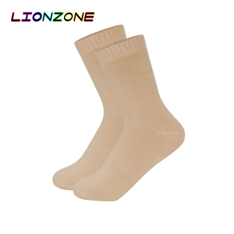 Skin LIONZONE, высокое качество, плотные зимние теплые мужские носки, антибактериальные, гигроскопичные, дышащие, повседневные, бамбуковые носки - Цвет: Skin