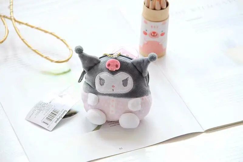 9 Мультфильм Sanrio, Hello Kitty с рисунками из мультфильма «My Melody Cinnamoroll Марка pom-Pom Purin плюшевые сумки для монет милый цепочка для ключей бумажник сумка для девочек Подарки - Цвет: 9
