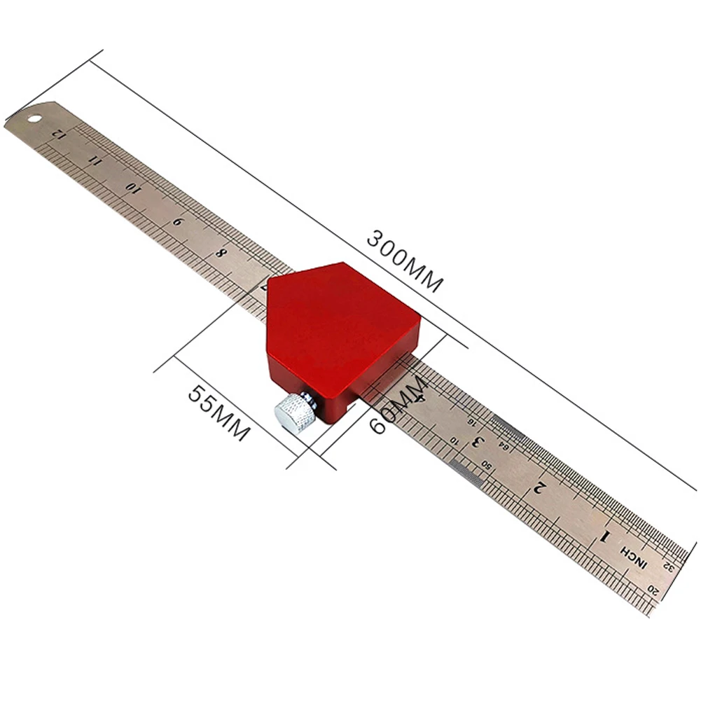 Шкала из алюминиевого сплава Т образная линейка для отверстий инструмент
