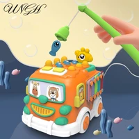 ungh baby music bus sorting nesting stacking toys for kid color shape cognitive whack mole game knocking instrument toy