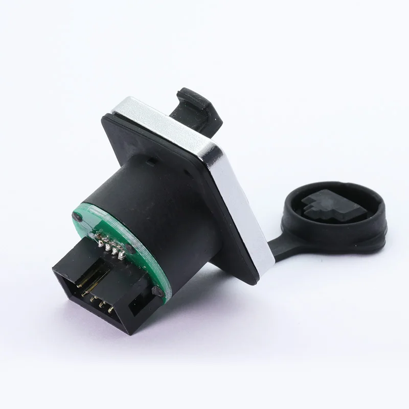 Preise 70 Teile/los Gerade PCB Board RJ45 Weibliche Jack Panel Mount IP65 Wasserdichte 8P8C RJ45 Ethernet Steckdose Chassis Stecker