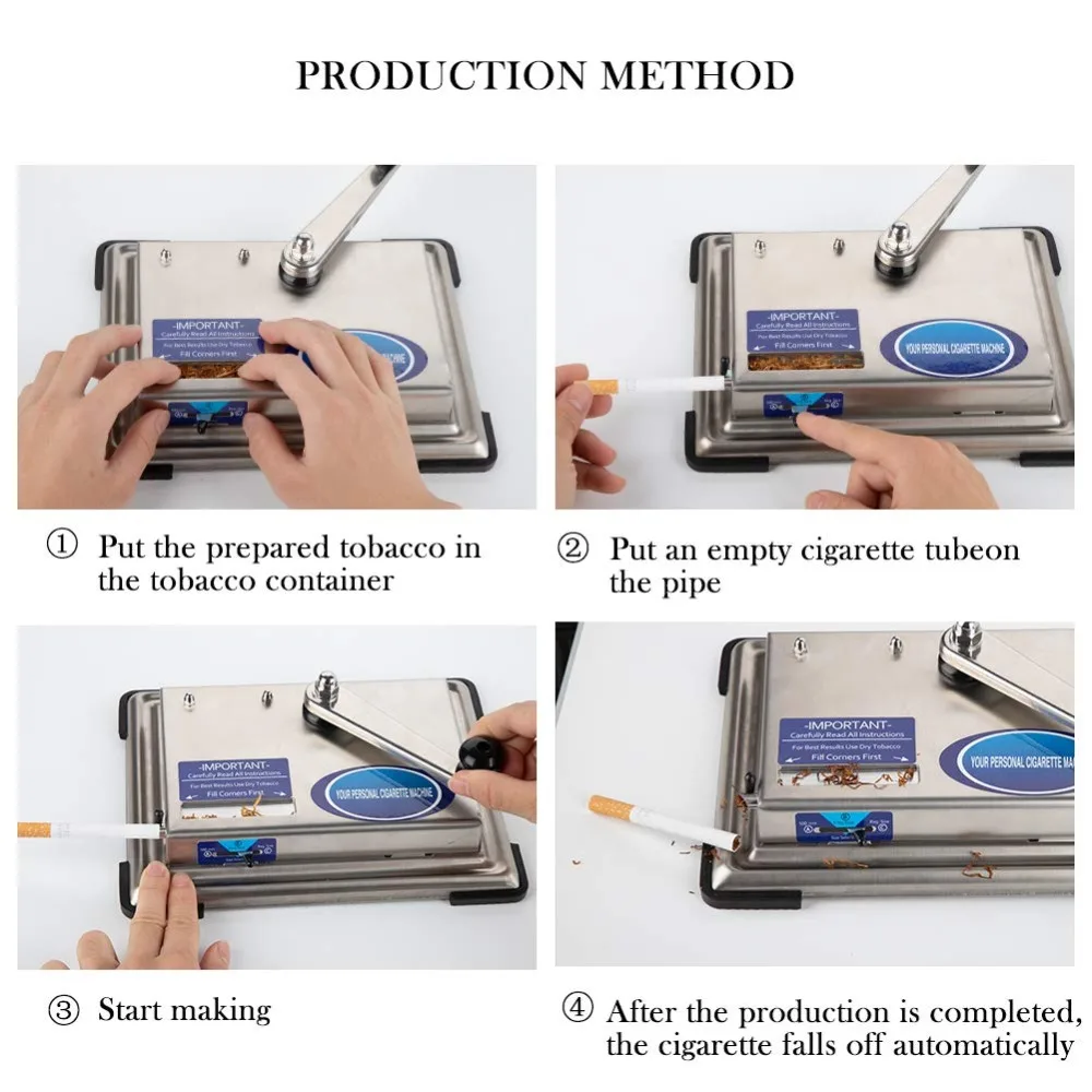 

8mm Hand-crank Machine Maker Roller Rolling Machine For Tobacco Cigarettes Diy Smoking Accessories Tool Manual Injector For Men