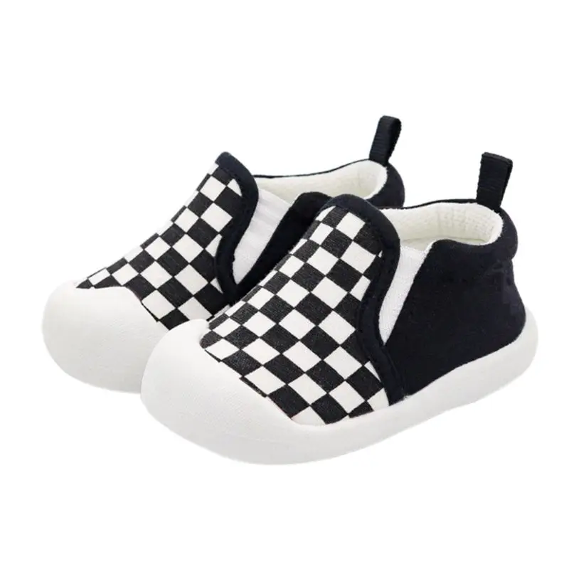 

New Baby Infant Shoes Soft Sole Non-slip Newborn Boys Girls Toddler Lattice Patchwork Casual Shoe