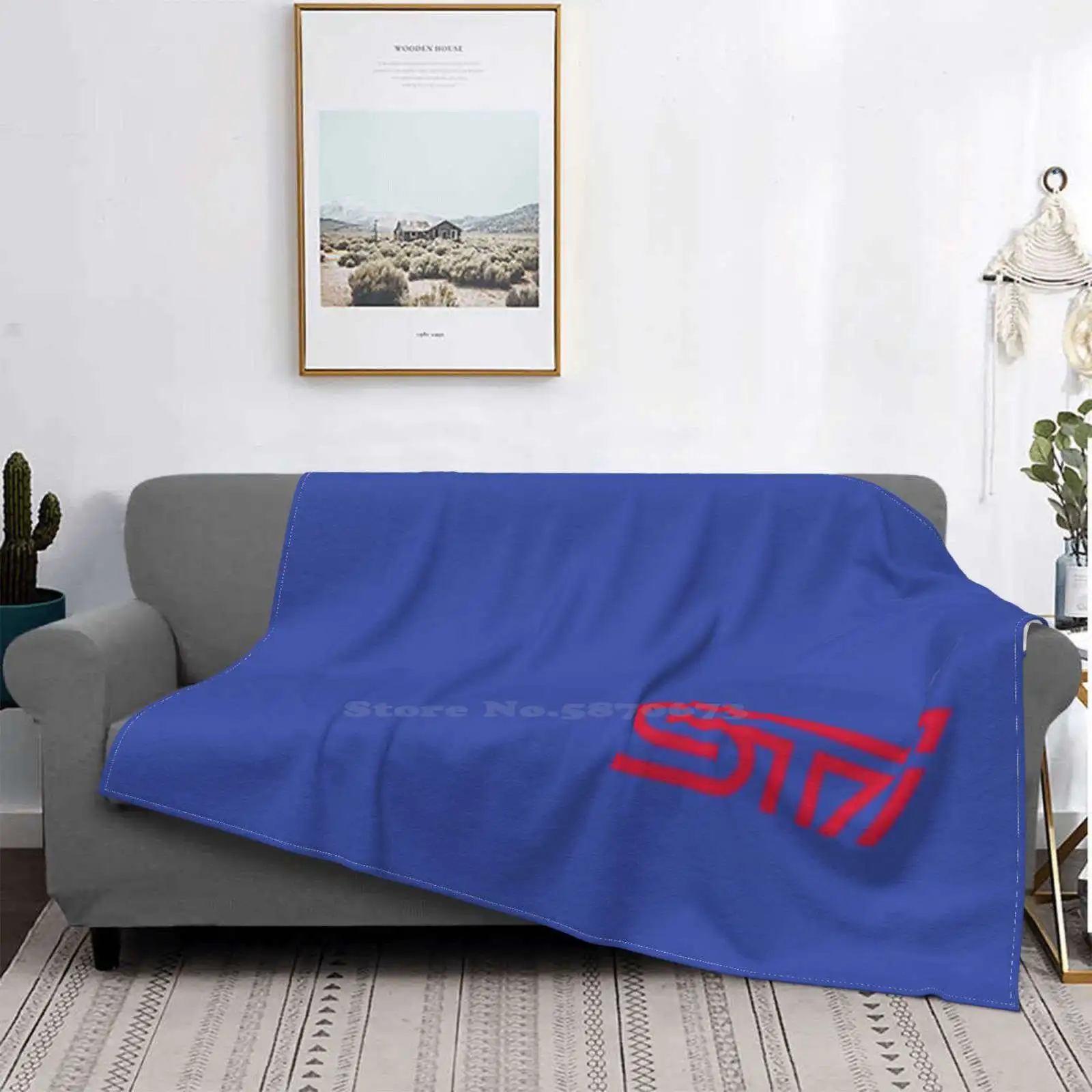 Новое поступление модное фланелевое одеяло Sti Logo Wr с синим жемчугом для досуга