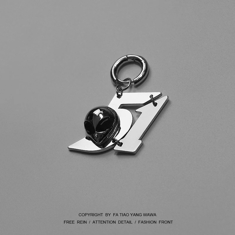 

Alien digital dark earrings