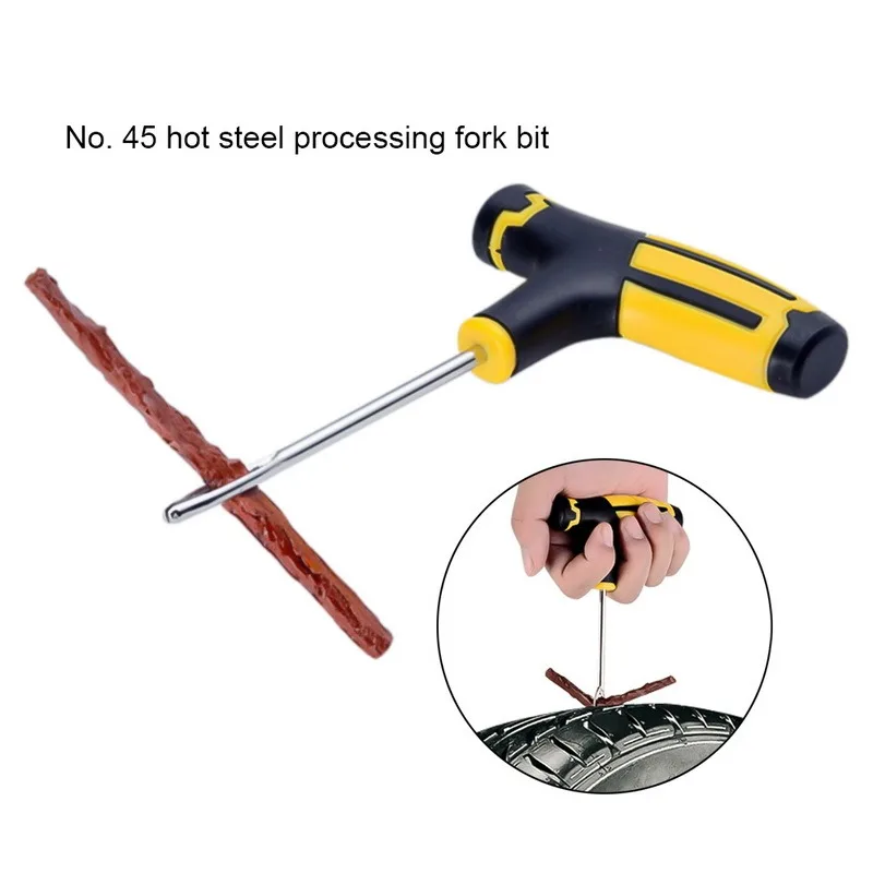 

Car Tire Repair Tool Tire Repair Kit Studding Tool Set Auto Bike Tire Repair Puncture Plug Garage Car Accessories