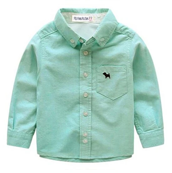 Весенняя детская одежда 2021 рубашки для мальчиков однотонная тонкая хлопковая