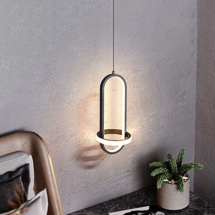 

21W Modern Art LED Gold Luxury Pendant Light for Living Meeting Room Bedroom Bedside Bars Restaurant Ceiling Hanging Light