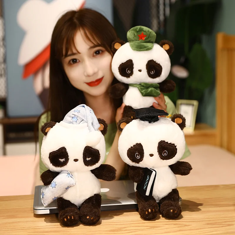 Nice 1pc 25cm-75cm Kawaii Huggable Doctor Panda Bear Plush Toys Sleep Pillows Stuffed Soft Animal High Quality Gift for Children