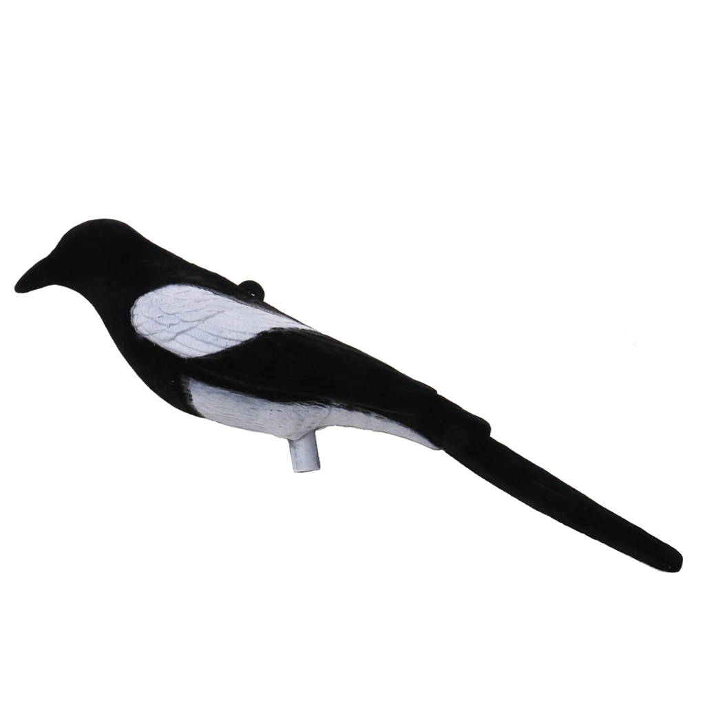 Прочный полный Флокированный реалистичный вызов Magpie приманка стрельба/охотничья приманка