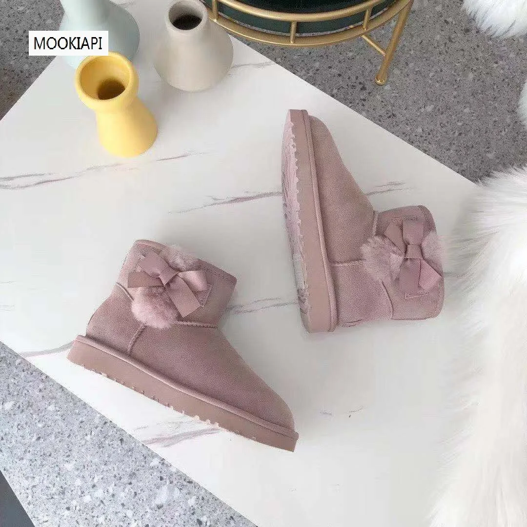 Самая модная австралийская обувь для снега с коротким швом 2019 натуральная кожа