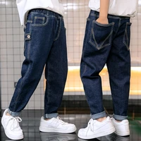 boys casual jeans spring autumn denim pants 2021 new fashion children loose trousers big boys clothes 14 years