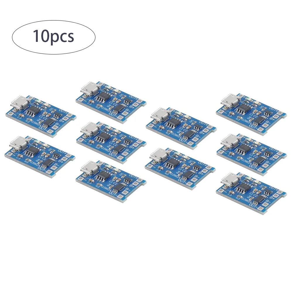 

10PCS Battery Charging Module Micro USB TP4056 5V 1A Lithium Battery Overcharge Over-Discharge Protection Board