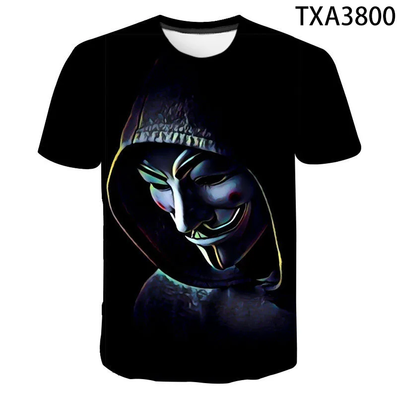 

2021 New Summer Joker Mask Fashion 3D Printed T Shirt Streetwear Men Women Children Short Sleeve Boy girl Kids Casual Top Tees