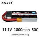 Аккумулятор HRB 11,1 В 1800 мАч 3S XT60 EC5 Lipo XT90 EC2 T Deans EC3, запчасти для радиоуправляемых моделей 50C, для FT012, гоночного лодки, самолета, FPV дрона