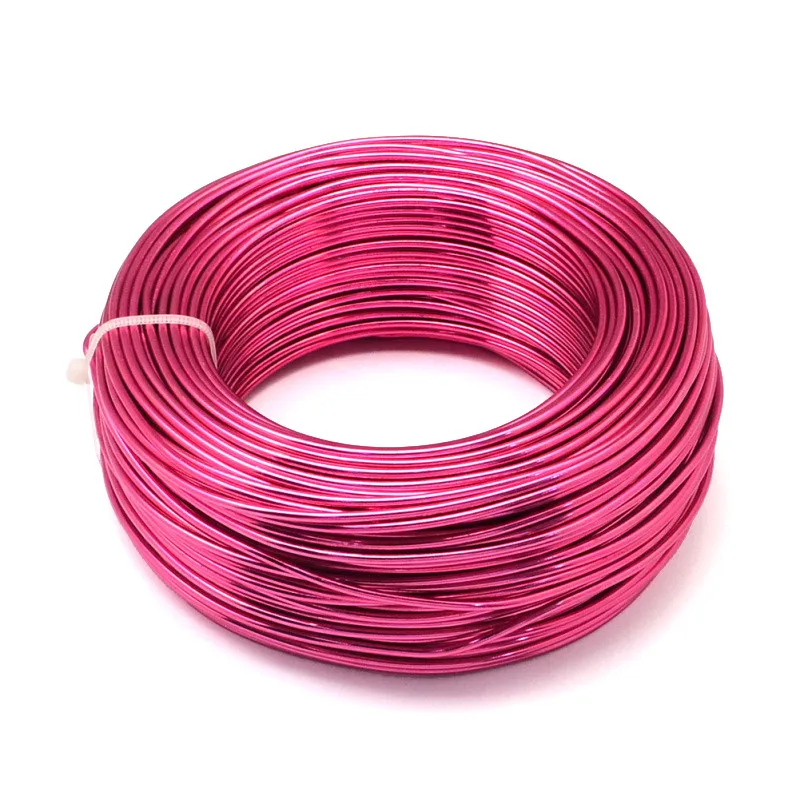 MediumVioletRed 500g 0,8/1/1,5/2/3/3,5/4/5/6 мм алюминиевая проволока ювелирных изделий для ювелирных украшений Hand-Made ремесла F60 - Цвет: MediumVioletRed