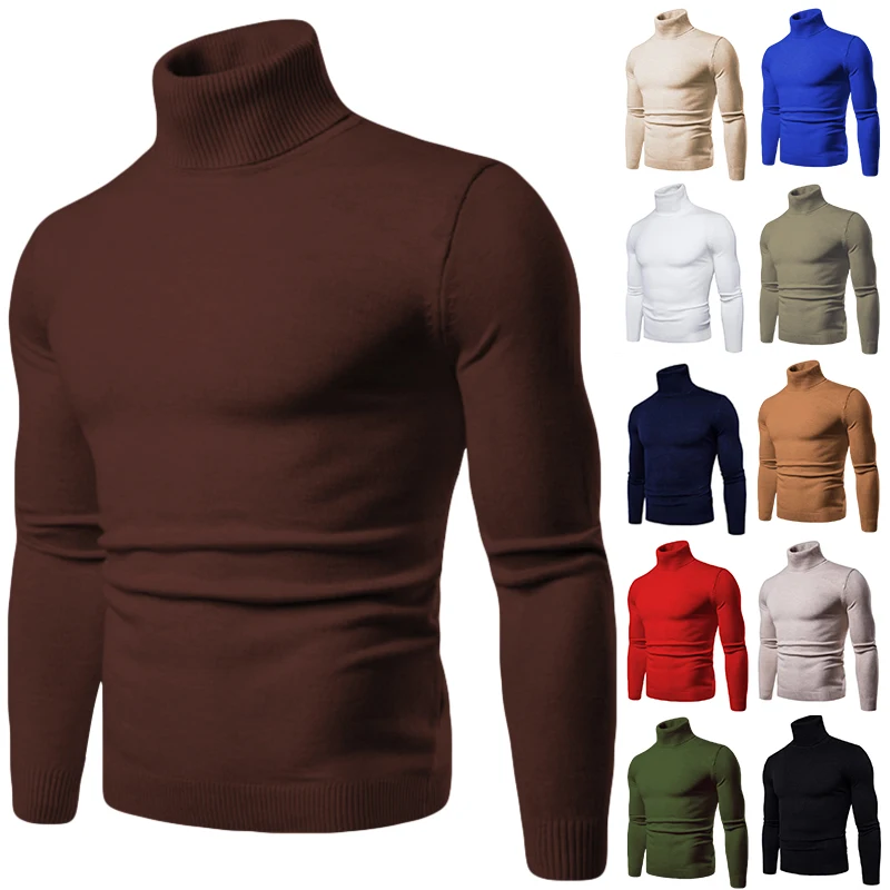 Мужской трикотажный свитер с отложным воротником 14 цветов | Мужская одежда