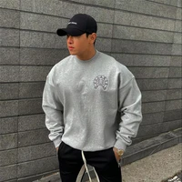 bodybuilding fitness hoodie cotton pullover casual sport jogging tops gym running long sleeve coats fall men clothing