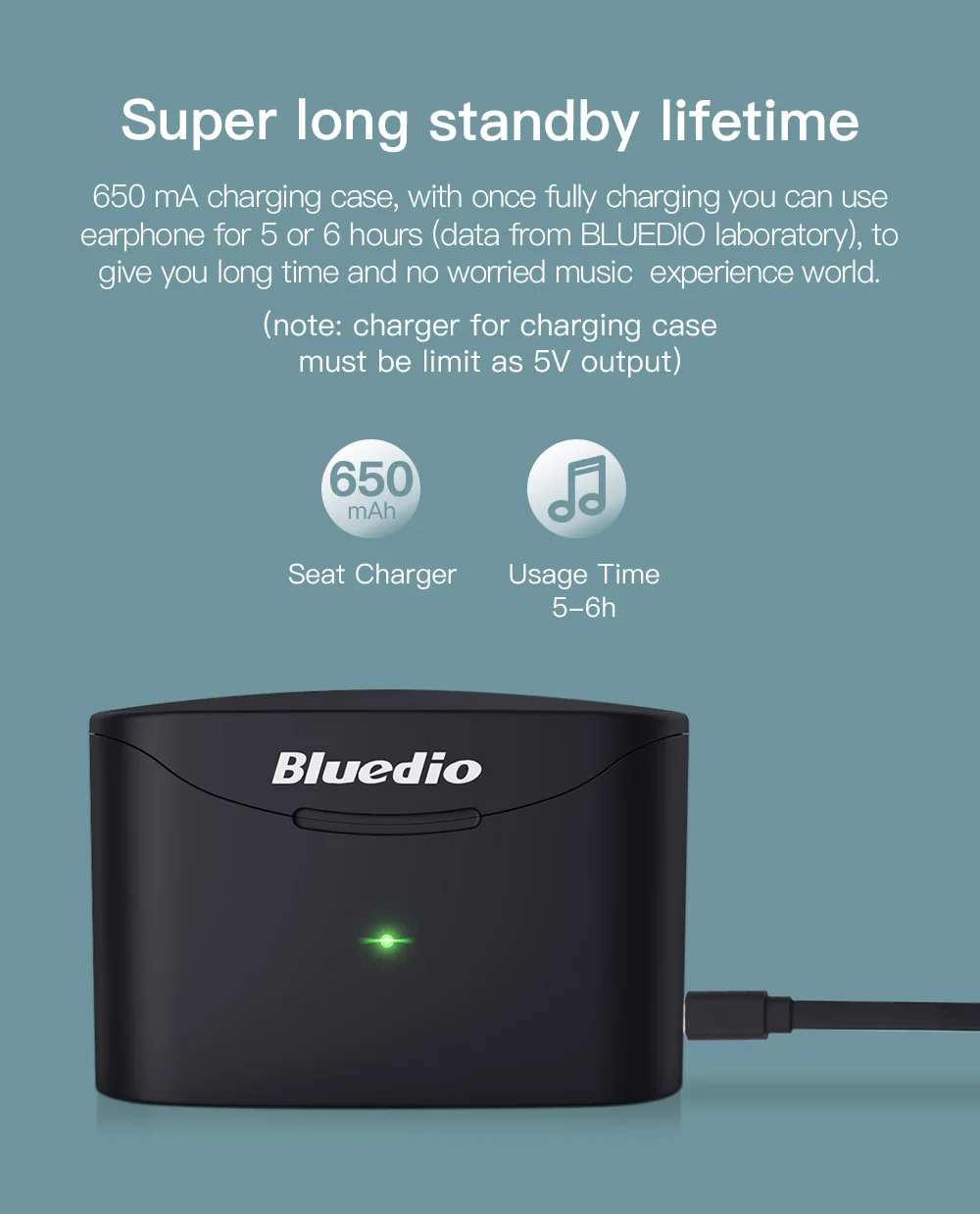 Bluedio wireless bluetooth earphone for phone T-elf 2 TWS stereo sport earbuds headset with charging box built-in microphone