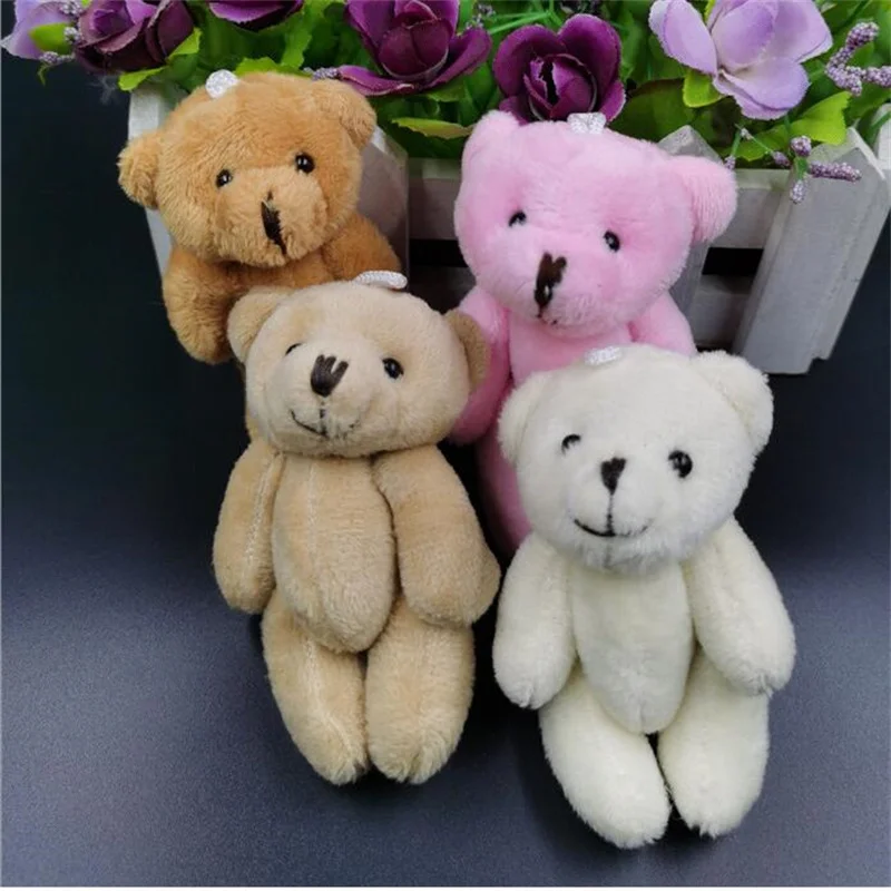 

1PCS Mini Joint Bear Stuffed Plush Toys Small Pendant Cute Flexible Limbs Bear Toy Kids Gifts 2020 Hot New 8CM