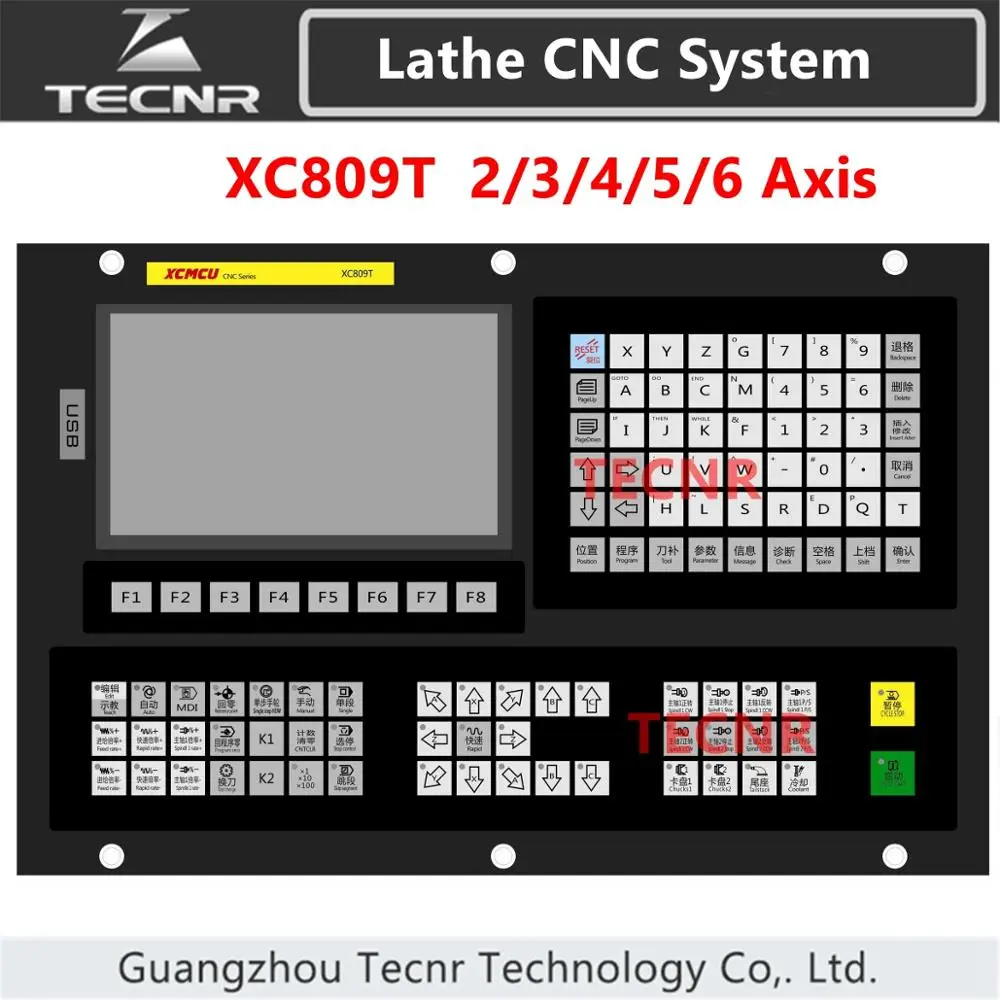 Многофункциональный токарный станок XC809T 2/3/4/5/6 Axis контроллер с ЧПУ Поддержка