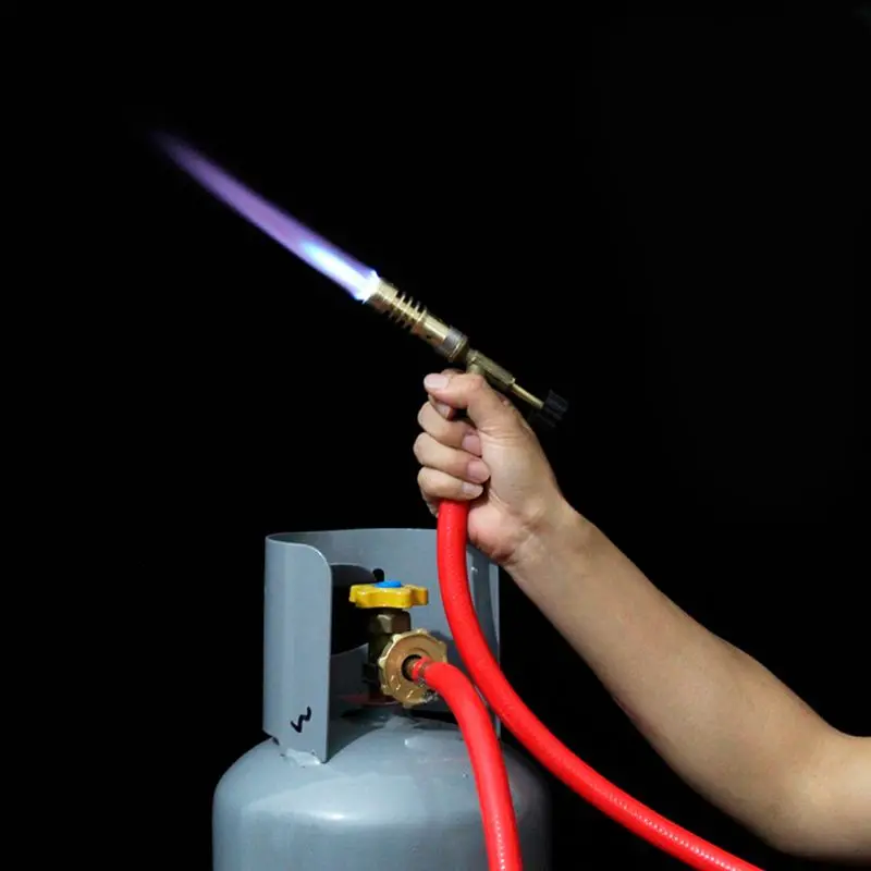 

Газовая турбо фонарь с шлангом для пайки, пропановая сварка для сантехники, кондиционирования воздуха
