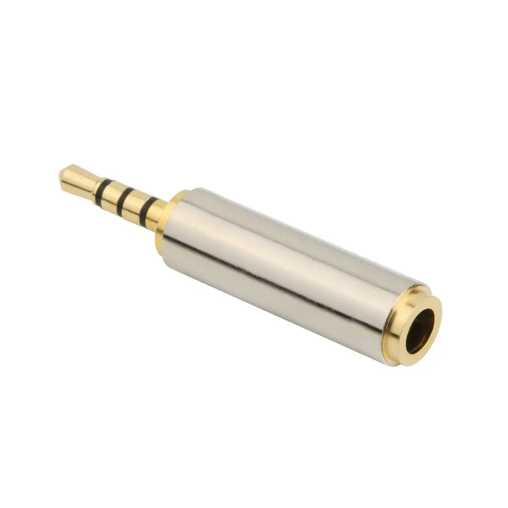 

Gold 2.5mm Male to 3.5mm Female Stereo Audio Headphone Jack Adapter Converter Gold Plated Audio Adapter
