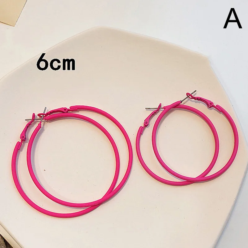 Большие серьги-кольца прозрачные полимерные яркие толстые акриловые круглые