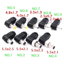 DC Power Male Plug Jack Adapter 90 Degree Male 5.5x2.1mm 5.5x2.5mm 4.8x1.7mm 4.0x1.7mm 3.5x1.3mm 2.5x0.7mm 2.0x0.6mm