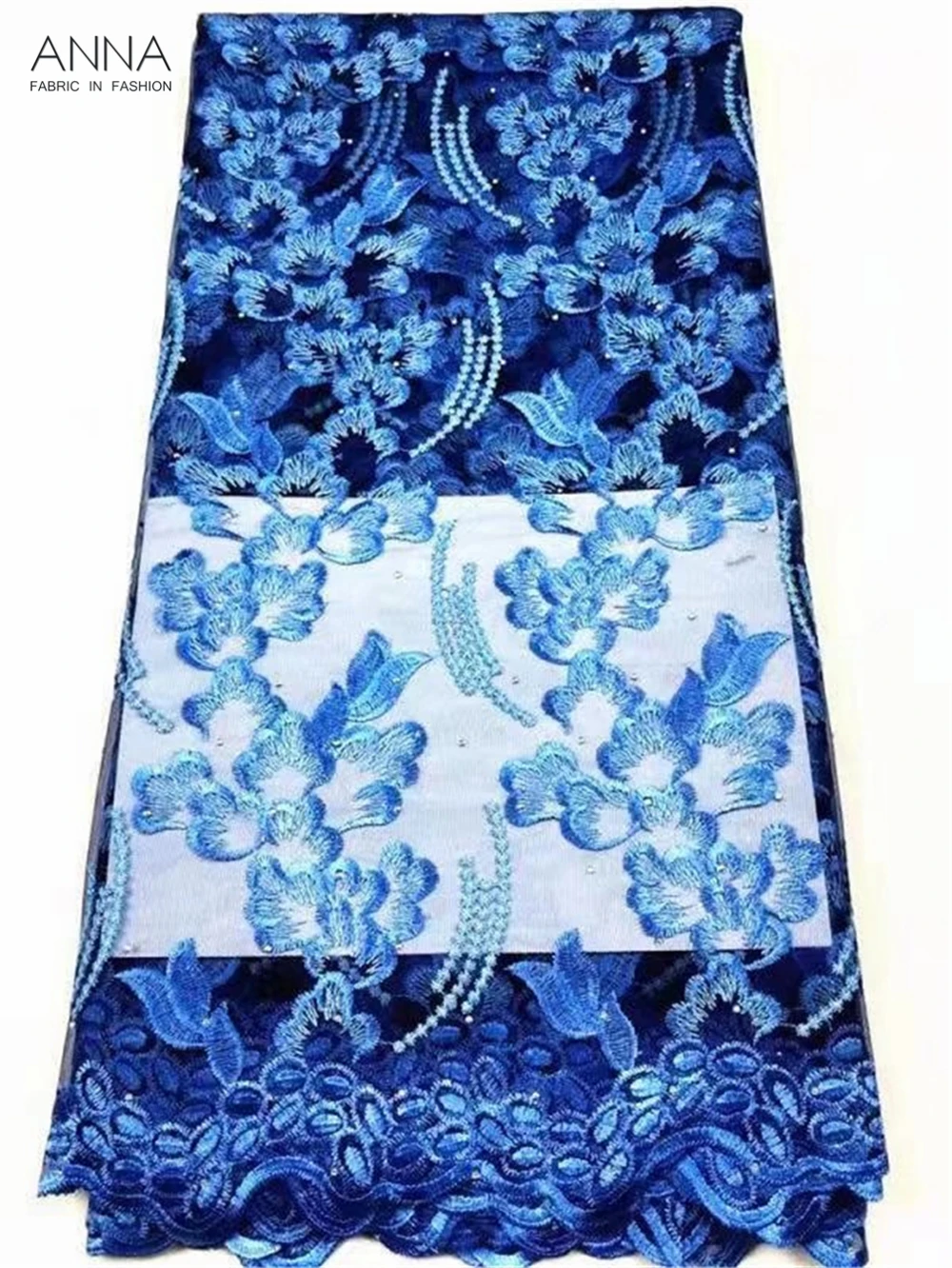 Анна зеленая вышитая африканская сетчатая кружевная ткань в нигерийском стиле с