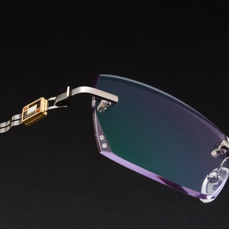 Мужские очки для близорукости без оправы с бриллиантами очков прозрачные