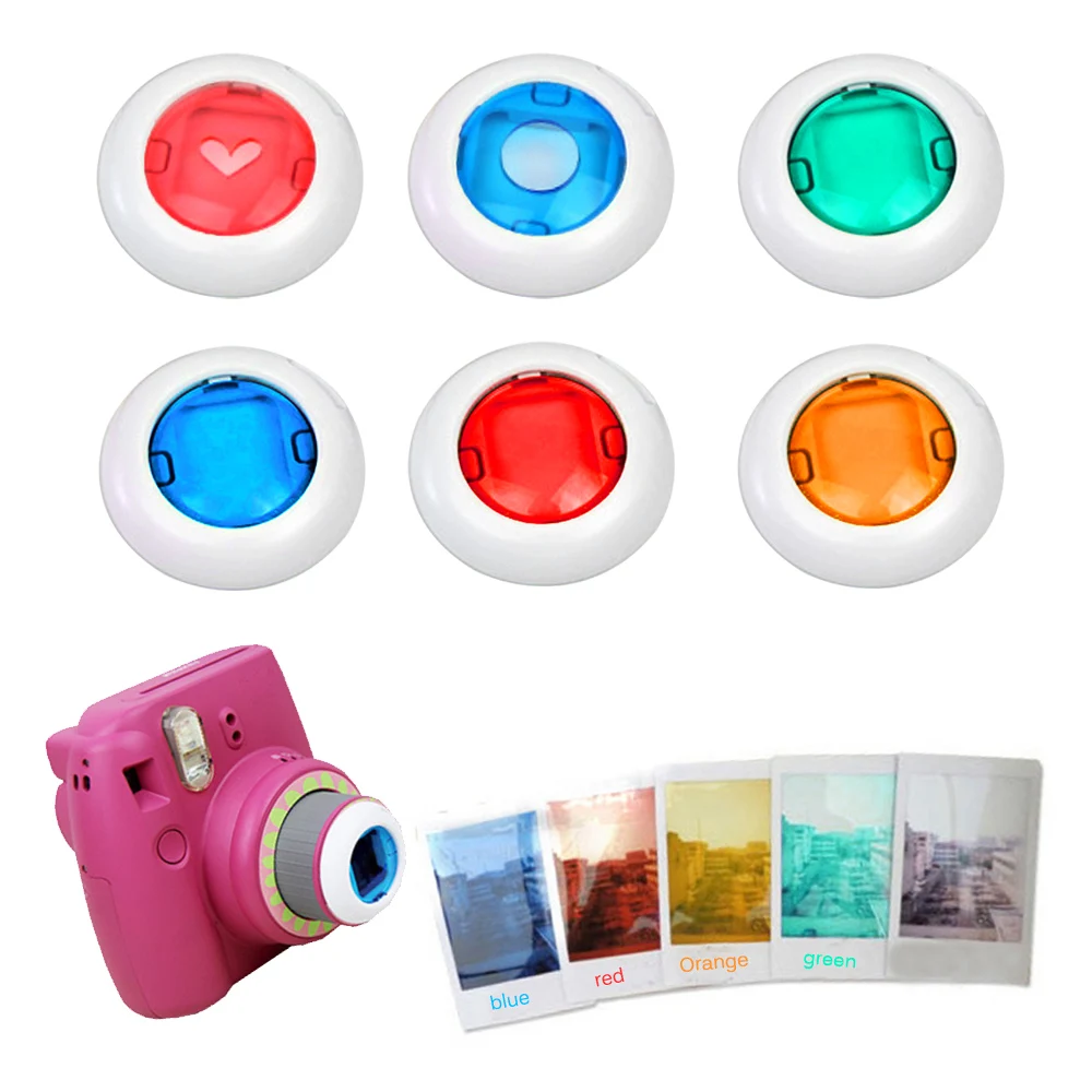 Цветная видеокамера Gosear 6 шт. Цветной фильтр для объектива Polaroid Fujifilm Instax Mini 9 8 7S KT