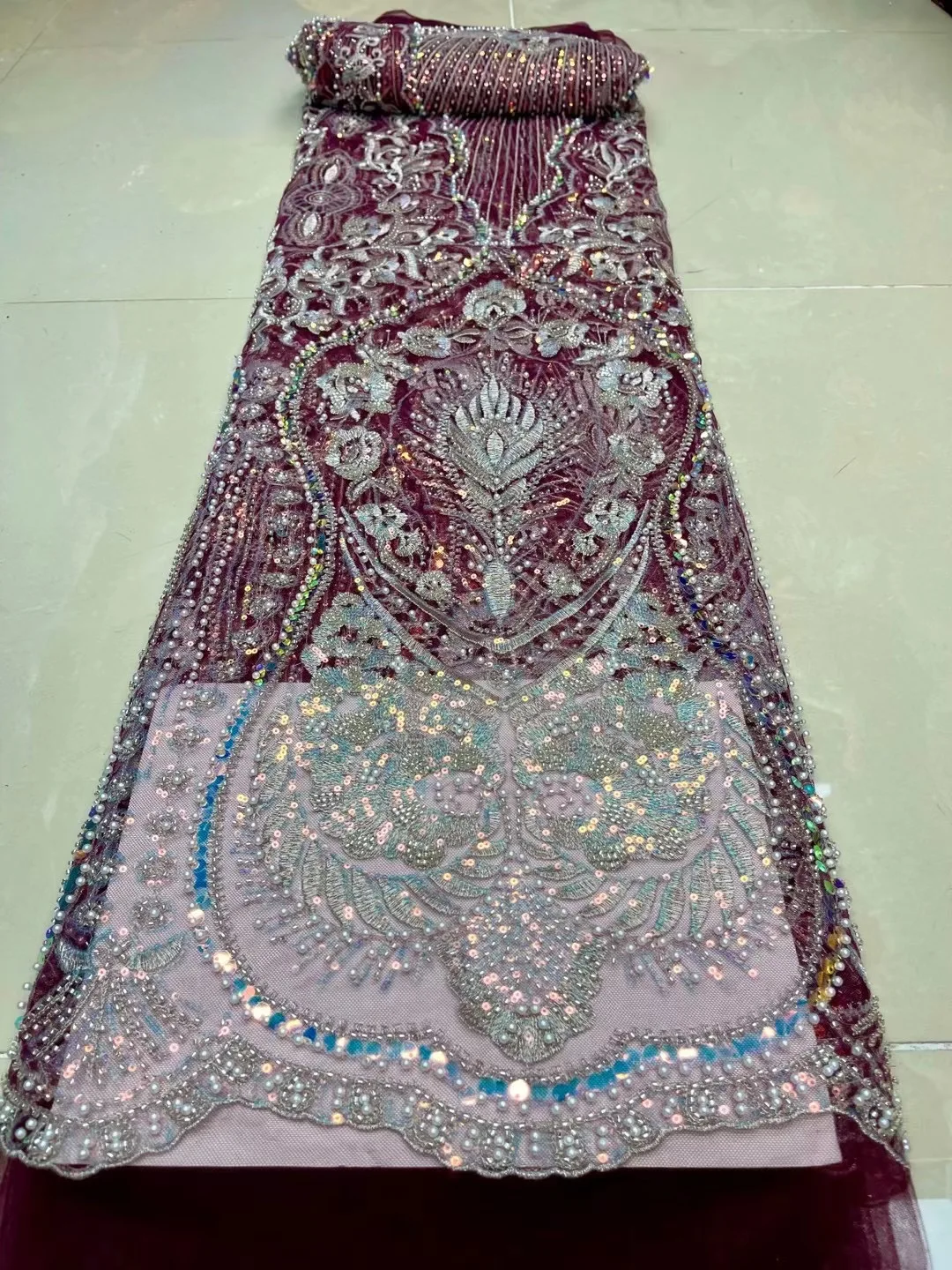 

Африканские блестки кружево 2022 французская Высококачественная 3D Вышивка Тюль ручная работа 5 ярдов ткань для традиционного свадебного пла...