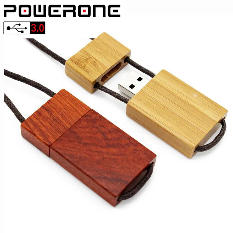 USB флеш накопитель POWERONE деревянный с интерфейсом 3 0 64/32/4 ГБ|USB флэш-накопители| |