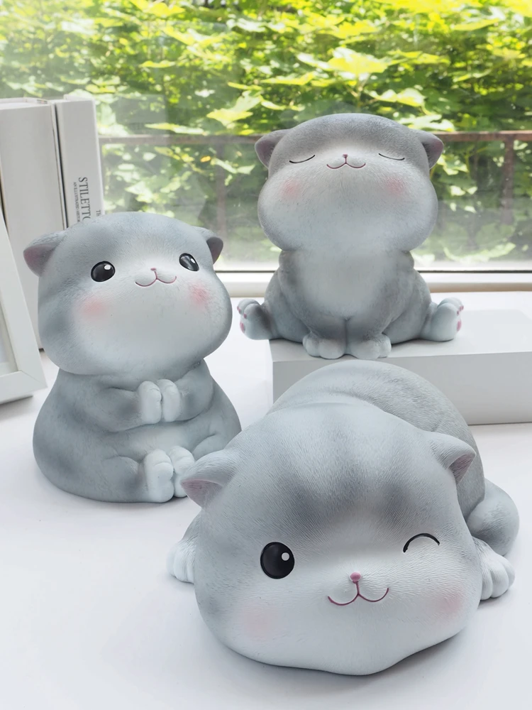 Коробка для монет в форме милого мультяшного кота игрушка детей милая копилка